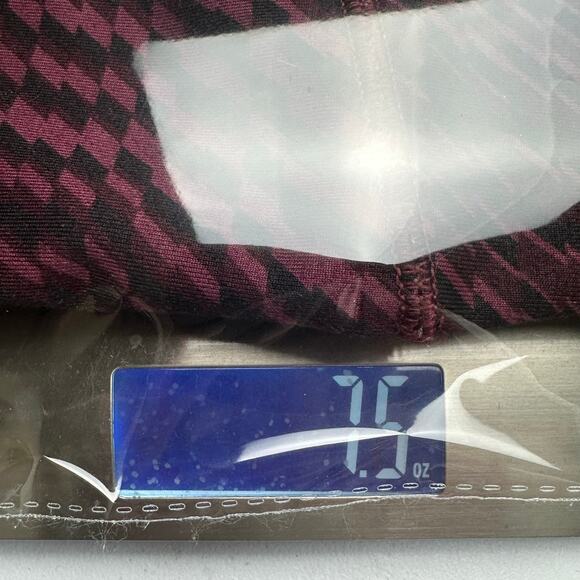 Lululemon Wunder Under Leggings Womens 6 Maroon Black Geo Cropped Stretch Active - Picture 12 of 12